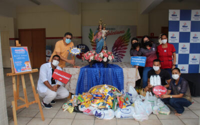 Boa ação é doação: Colégio Salesiano do Salvador arrecada mais de 280 kg de alimentos em drive-thru solidário